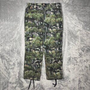 Dickies CamoWest Pants Mens (36)x32 Green Camo Cargo Utility Adjustable Outdoor